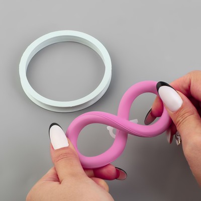 Пяльцы для вышивания, d = 6,5 см, цвет розовый