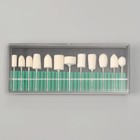 Фрезы войлочные для маникюра в пластиковом органайзере, 12 шт - фото 9553668