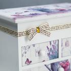 Шкатулка дерево комод 3 ящика "Лаванда" 14,9х19,8х11,4 см - фото 22530353