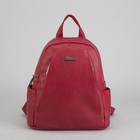 Рюкзак молодёжный, отдел на молнии, 5 наружных карманов, цвет красный - Фото 2