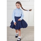 Блузка для девочки, рост 128 см, цвет голубой - Фото 2