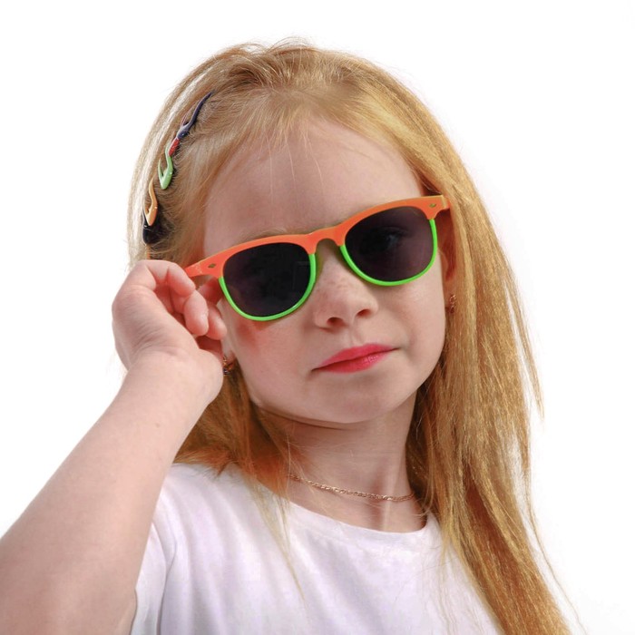 Очки солнцезащитные детские "OneSun", 13.5 х 13 х 5 см, микс, стекла темные - Фото 1