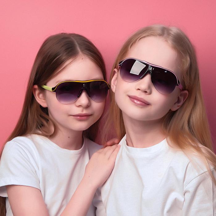 Очки солнцезащитные детские "OneSun", 13 х 12 х 5 см, микс - Фото 1