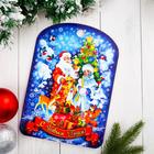 Доска разделочная сувенирная «С Новым годом. Дед Мороз и Снегурочка» 27,5х19,5см - Фото 1