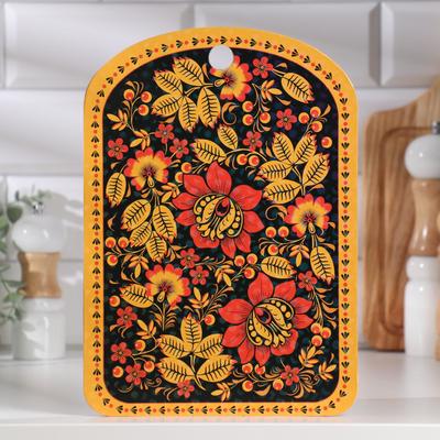 Доска разделочная сувенирная Дарим Красиво «Хохлома», 19.5×27.5×0.5 см, дерево