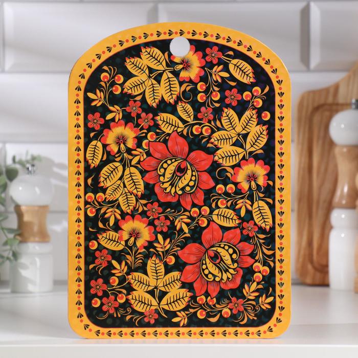 Доска разделочная сувенирная Дарим Красиво «Хохлома», 19.5×27.5×0.5 см, дерево - Фото 1