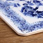 Доска разделочная новогодняя Дарим Красиво «Гжель.Катание на санках», 19.5×27.5×0.6 см, дерево - Фото 3