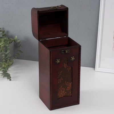 Шкатулка подарочная под бутылку «Цветение», дерево, 34×12×12.5 см