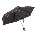 Зонт механический «Очаровательные губки», 5 сложений, 6 спиц, R = 43 см, цвет чёрный - Фото 2