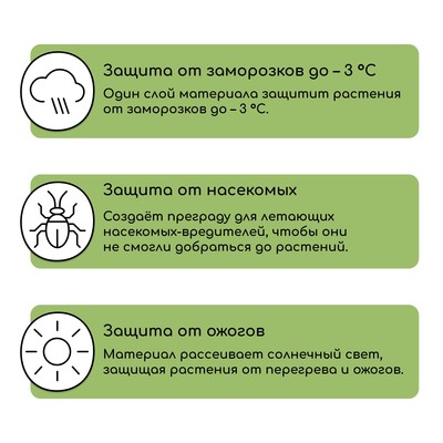 Материал укрывной, 10×3.2 м, плотность 20 г/м², с УФ-стабилизатором, белый, Greengo, Эконом 30%