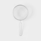 Сито для просеивания с ручкой Доляна «Помощник», d=14 см, нержавеющая сталь, серебристое - Фото 2