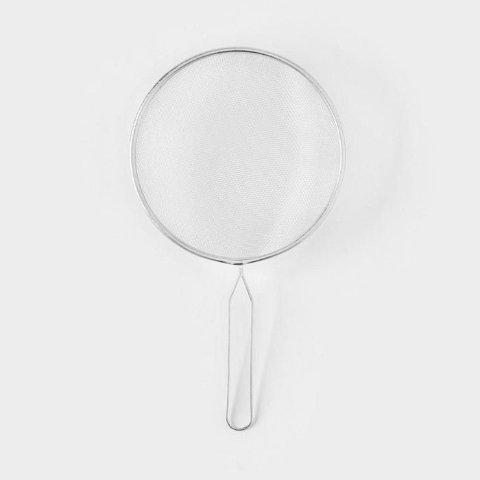 Сито для просеивания Доляна «Помощник», d=18 см, серебристое - Фото 1