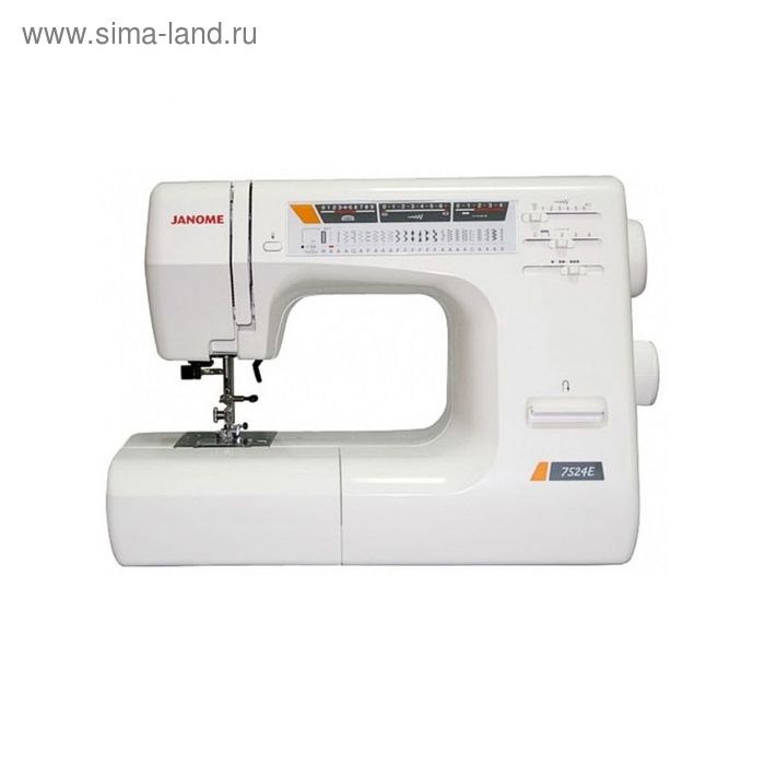 Швейная машина Janome 7524 E, 85 Вт, 24 операций, автомат, белая,