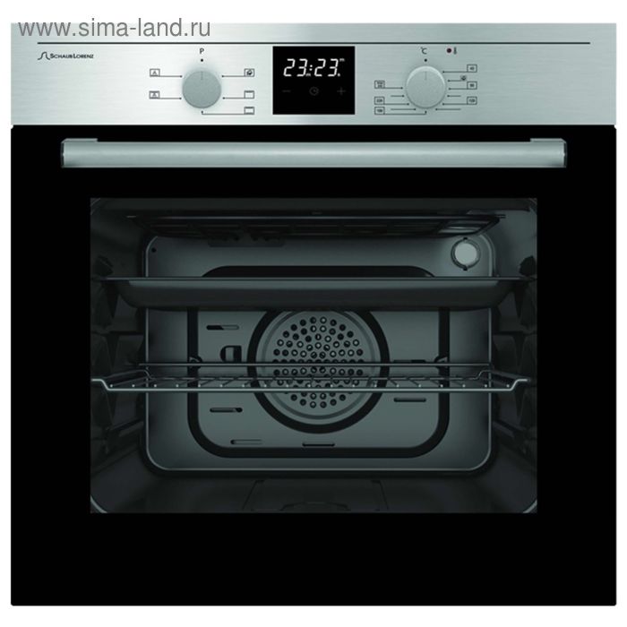 Духовой шкаф Schaub Lorenz SLB EE6620, электрический, серебристый/черный - Фото 1
