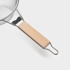 Сито для просеивания с деревянной ручкой Доляна «Стандарт», d=18 см, нержавеющая сталь - Фото 3