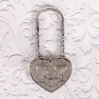 Свадебный замок « Совет да любовь», серебро, 3,7 х 8,1 см - Фото 1