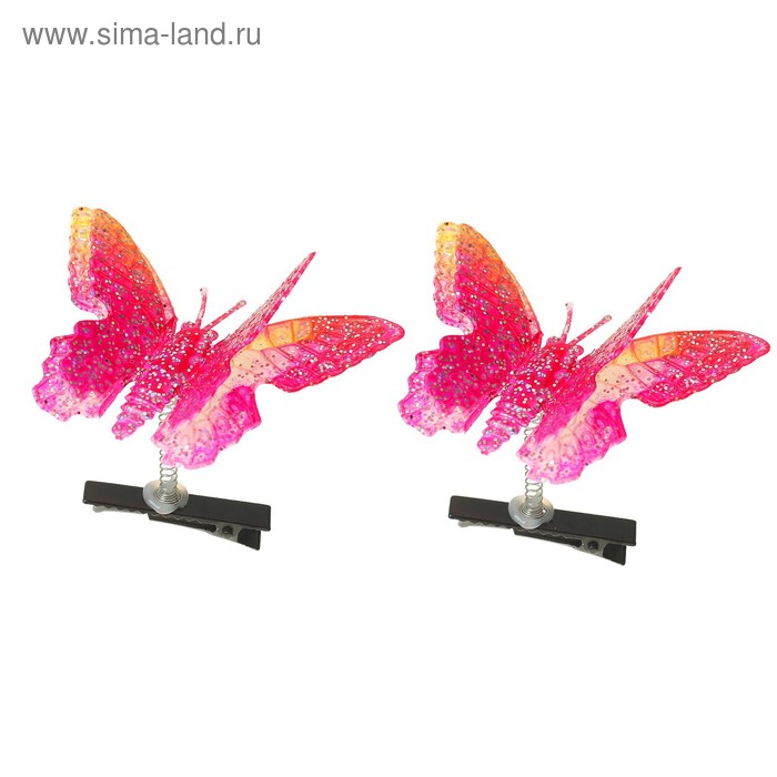 Карнавальный зажим "Бабочка", цвета МИКС - Фото 1