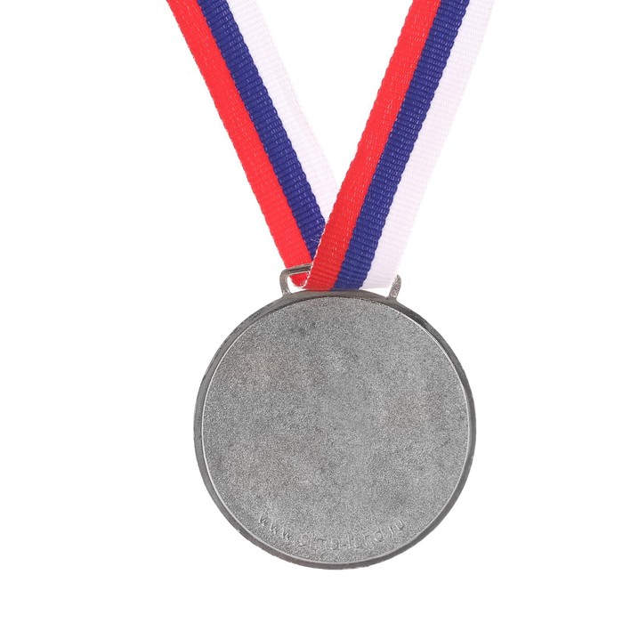 Медаль призовая «Ника» диам 4,5 см. 2 место. Цвет сер. С лентой - фото 1906927942