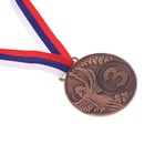 Медаль призовая «Ника» диам 4,5 см. 3 место. Цвет бронз. С лентой - Фото 3