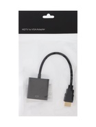 Переходник LuazON ADP-1, HDMI-VGA, провод 0.2 м, чёрный - фото 809692148