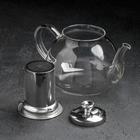 Чайник стеклянный заварочный с металлическим ситом «Джеки», 1 л - Фото 3