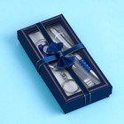 Набор подарочный 3в1 (ручка, кусачки, фонарик синий) микс - Фото 2