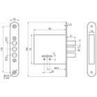 Замок врезной BORDER ЗВ 8-8У/13 79902, б/ручки 2617618