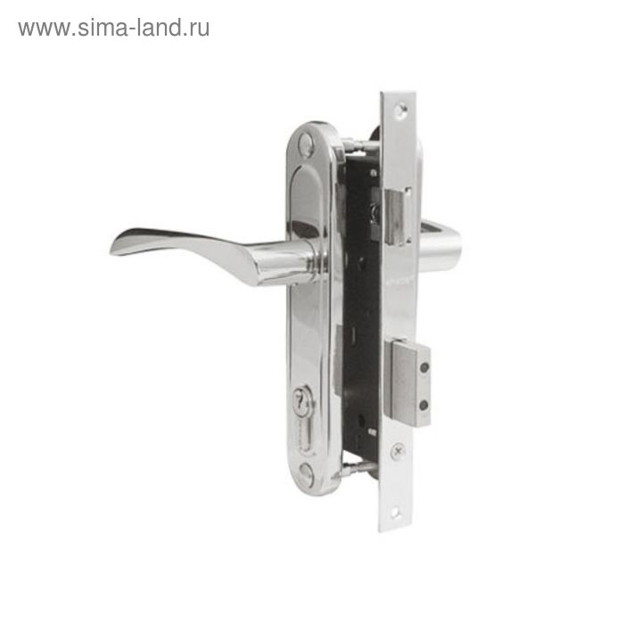 Замок врезной Apecs 1223/60-СR, с руч, цвет хром - Фото 1