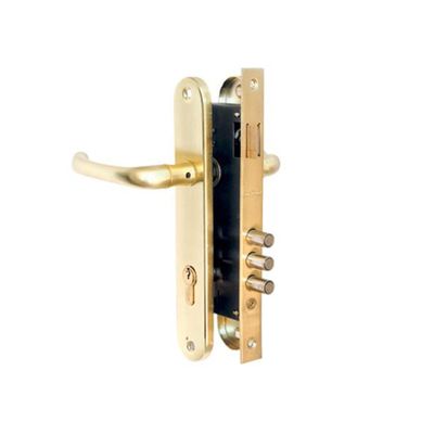 Замок врезной Apecs 2210/60-G, с ручкой, цвет золото