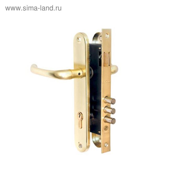 Замок врезной Apecs 2210/60-G, с ручкой, цвет золото - Фото 1