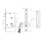 Замок врезной Димитровград «Зенит» ЗВ4-3.07, м/о 55 мм, с/руч, цвет медь 2617797
