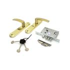 Замок врезной BORDER ЗВ 9-6/13, с ручкой, латунь - Фото 1