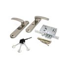 Замок врезной BORDER ЗВ 9-6/13, с ручкой, черный жемчуг - Фото 1