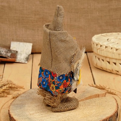 Фигурка - оберег «Домовой. Василек в льняном колпаке, с топором», 23×15×8 см, МИКС