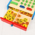 Игрушка деревянная "Касса", в наборе деревянные монетки, карта, кнопки нажимаются - Фото 2