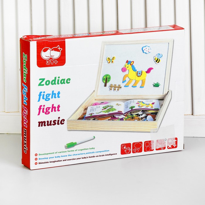 Магнитный конструктор «Лошадка и друзья», 120 магнитных элементов 43444