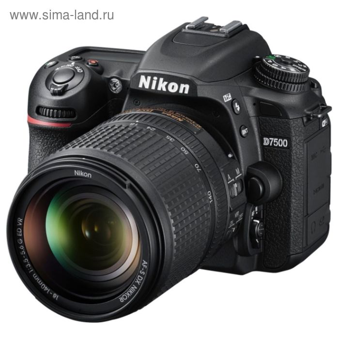 Зеркальный Фотоаппарат Nikon D7500, 24.2 Mpix, 18-140 мм, 1080 p, Full HD, черный - Фото 1