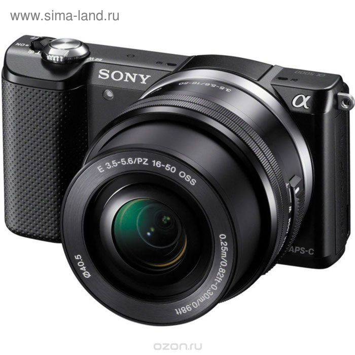 Фотоаппарат Sony Alpha A5100, 24.3 Mpix, 3", 1080 p, WiFi, E PZ, 16-50 мм, черный - Фото 1