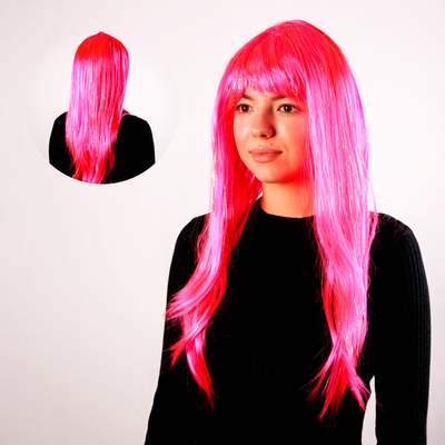 Карнавальный парик «Блеск», цвет розовый