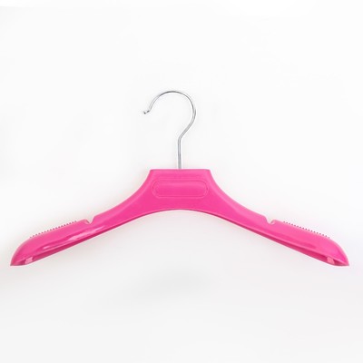 Плечики - вешалка для одежды, 31×4×17 см, широкие плечи, цвет розовый