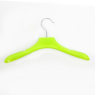 Плечики - вешалка для одежды, 31×4×17 см, широкие плечи, цвет зелёный