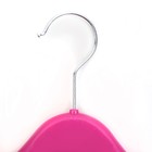 Плечики для одежды, 30×4×19 см, широкие антискользящие плечи, цвет розовый - Фото 2