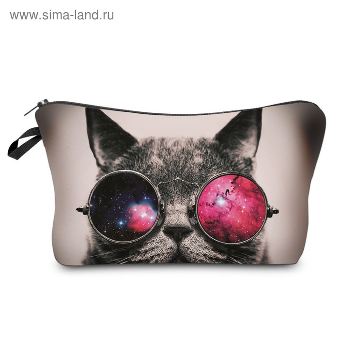 Косметичка Cat in glasses, 20х14х4 см - Фото 1