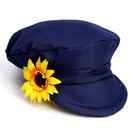 Картуз для мальчика, габардин, обхват головы 54-57 см, цвет синий, цветок МИКС - Фото 2