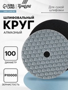 Алмазный гибкий шлифовальный круг ТУНДРА «Черепашка», для сухой шлифовки, 100 мм, № 10000 - Фото 1