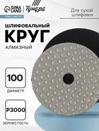 Алмазный гибкий шлифовальный круг ТУНДРА «Черепашка», для сухой шлифовки, 100 мм, № 3000 - Фото 1