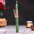 свеча магическая "Денежная" с травой, зелёная, 20см - фото 285687781