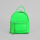 Рюкзак молодёжный, отдел на молнии, наружный карман, цвет зелёный - Фото 2