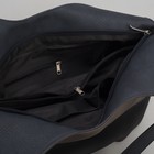 Сумка женская, отдел на молнии, наружный карман, цвет чёрный/синий - Фото 5