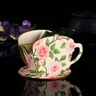 Чайный домик Чашка с цветами" 8х8,5х9см - фото 8685062